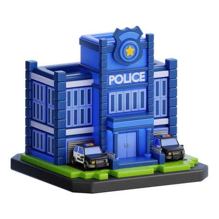 POLICE STATION BUILDING  3D Icon