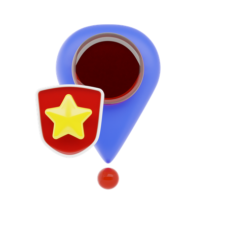 경찰서 위치  3D Icon