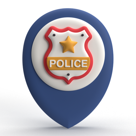 Police Station Location  3D Icon