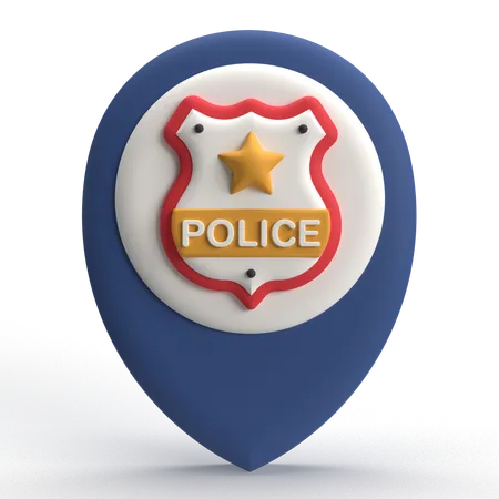 Police Station Location  3D Icon