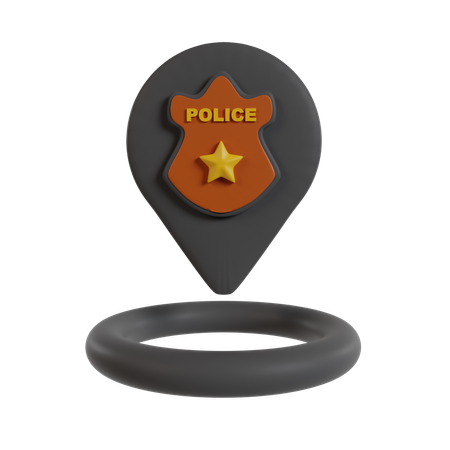 Police Station Location  3D Icon