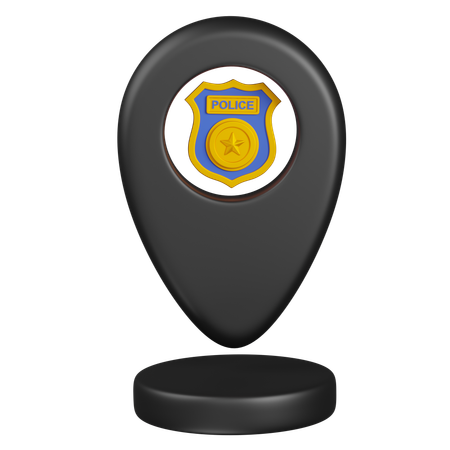 Police Station Location  3D Icon