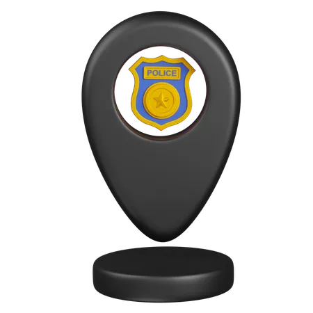 Police Station Location  3D Icon