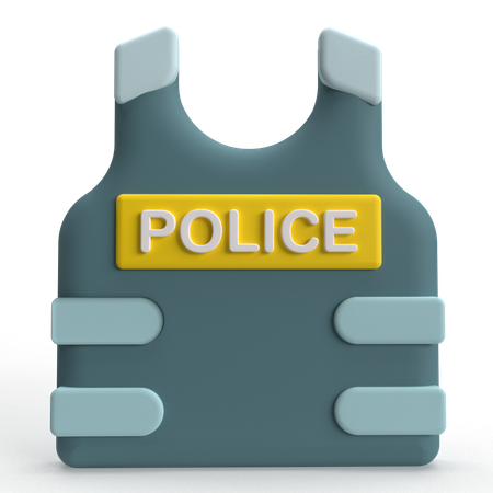 Police Vest  3D Icon