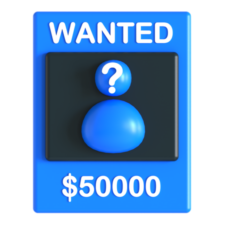 Police Wanted Poster  3D Icon