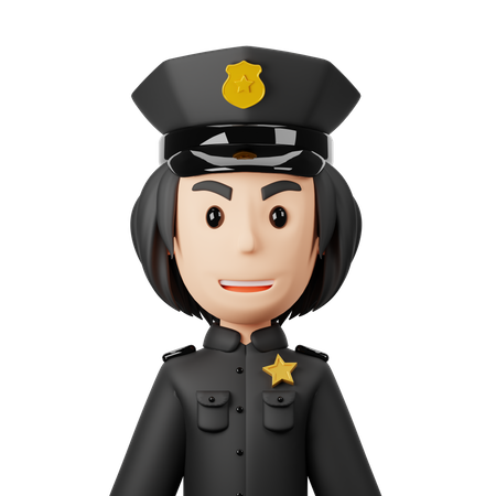 Police woman  3D Icon