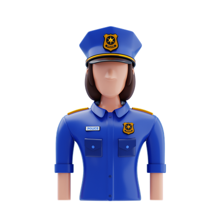 Police Woman  3D Icon