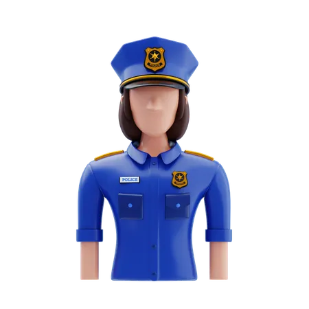 Police Woman  3D Icon