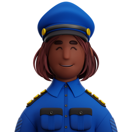 Police Woman  3D Icon