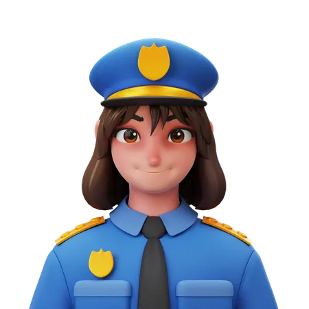 Police Woman  3D Icon