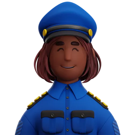 Police Woman  3D Icon