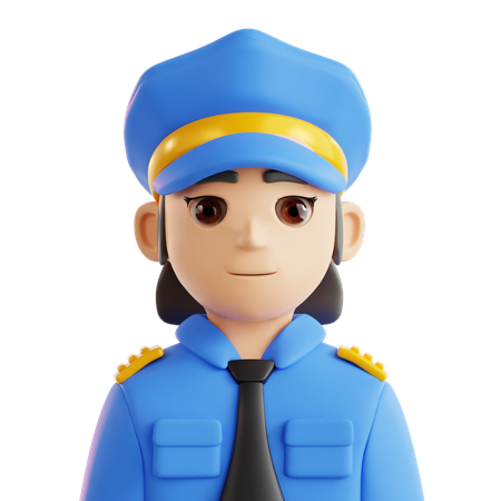 Police Woman Avatar  3D Icon