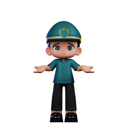 Policeman Has No Idea  3D Icon
