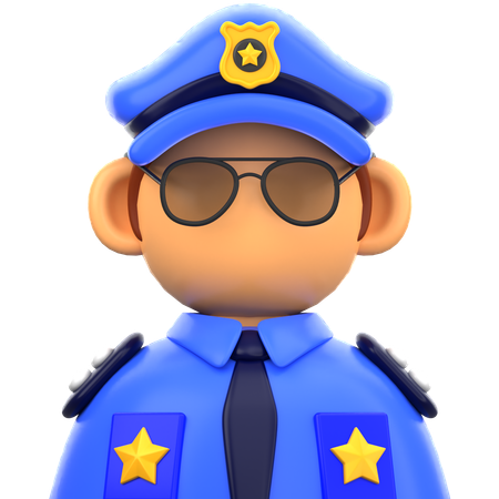 Polícia  3D Icon