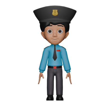 Policía  3D Icon