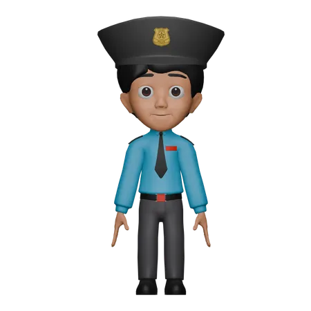 Policía  3D Icon