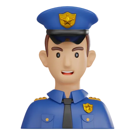 Polícia  3D Icon