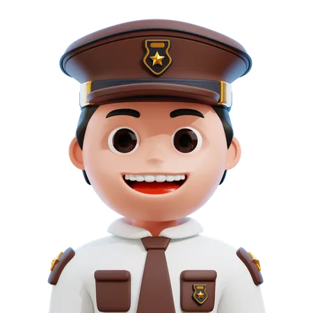 Policía  3D Icon