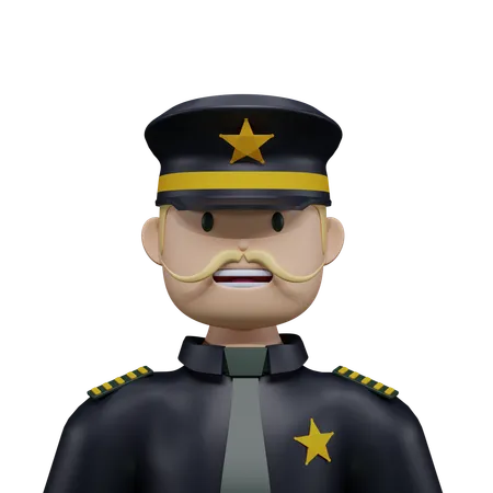 Polícia  3D Icon