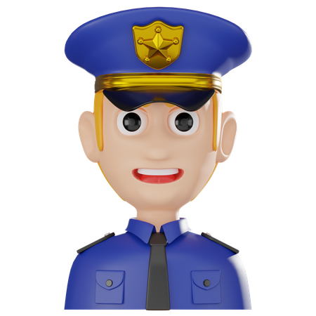 Polícia  3D Icon