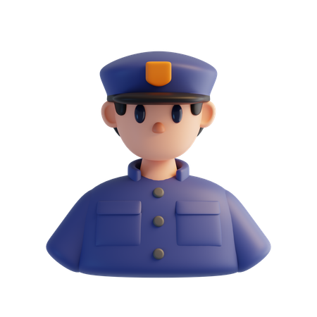 Policía  3D Icon