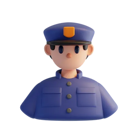 Policía  3D Icon