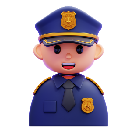 Polícia  3D Icon