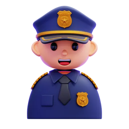 Polícia  3D Icon