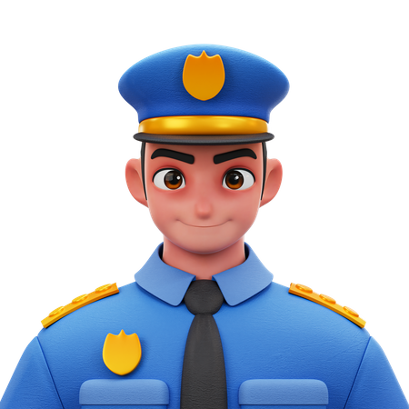 Policía  3D Illustration