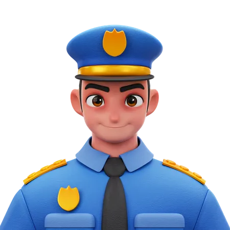 Policía  3D Illustration
