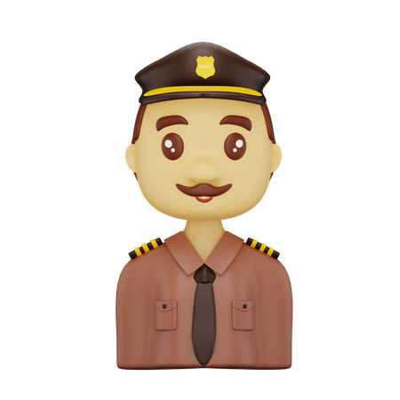 Polícia  3D Icon
