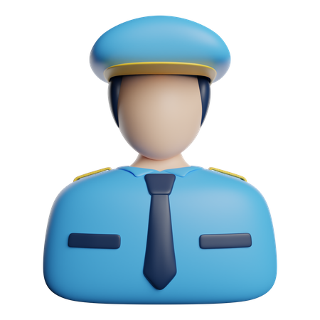 Policía  3D Icon