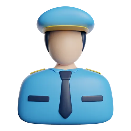 Policía  3D Icon