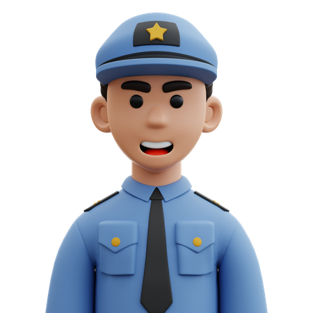 Policía  3D Icon