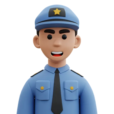 Policía  3D Icon