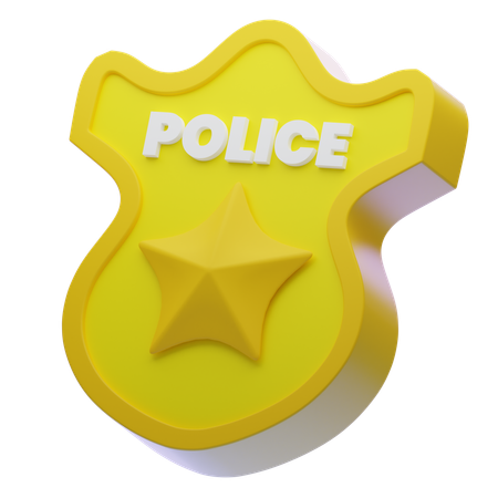 Polícia distintivo  3D Icon