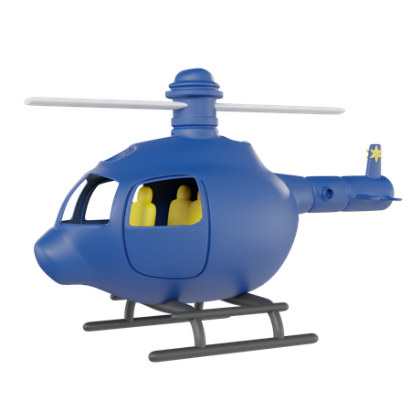 Helicóptero de la policía  3D Icon