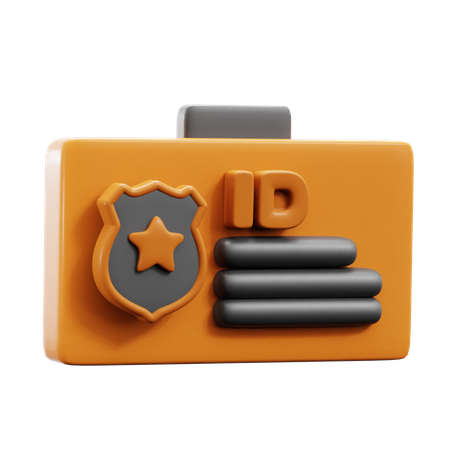 Identificación policial  3D Icon