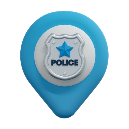 Alfinete de localização da polícia  3D Icon