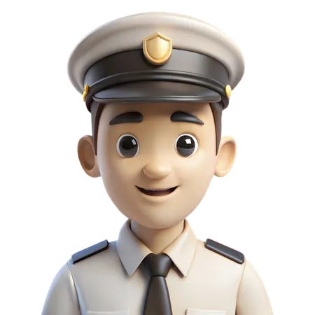 Avatar do policial  3D Icon