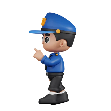 Policial com toque  3D Illustration