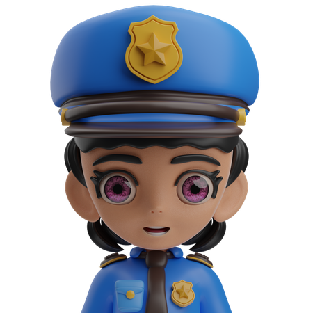 Policial feminina  3D Icon