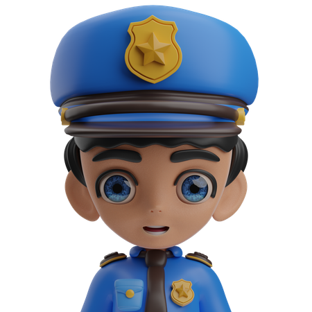 Policial masculino  3D Icon