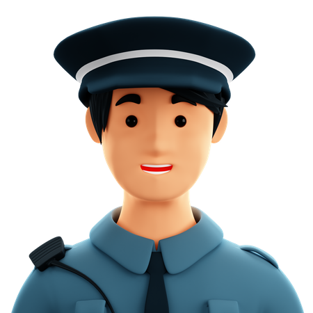 Policial masculino  3D Icon