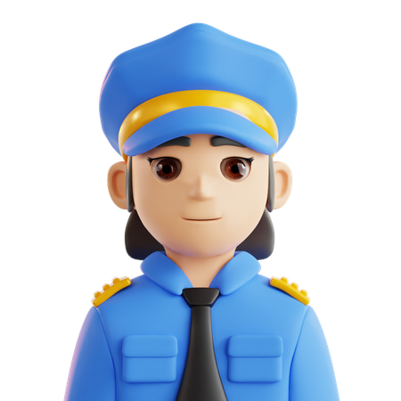 Avatar de mulher policial  3D Icon
