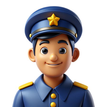 Officier de police  3D Icon