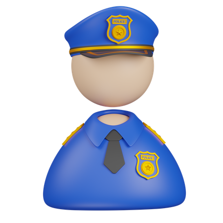 Policier  3D Icon