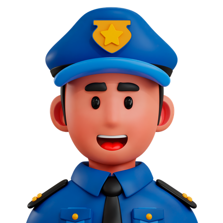 Policier  3D Icon