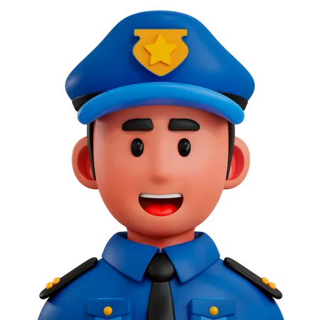 Policier  3D Icon