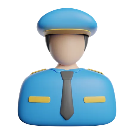 Policier  3D Icon